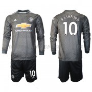 Camisetas De Futbol Niños Manchester United Marcus Rashford 10 Segunda Equipación Manga Larga 2020-2..